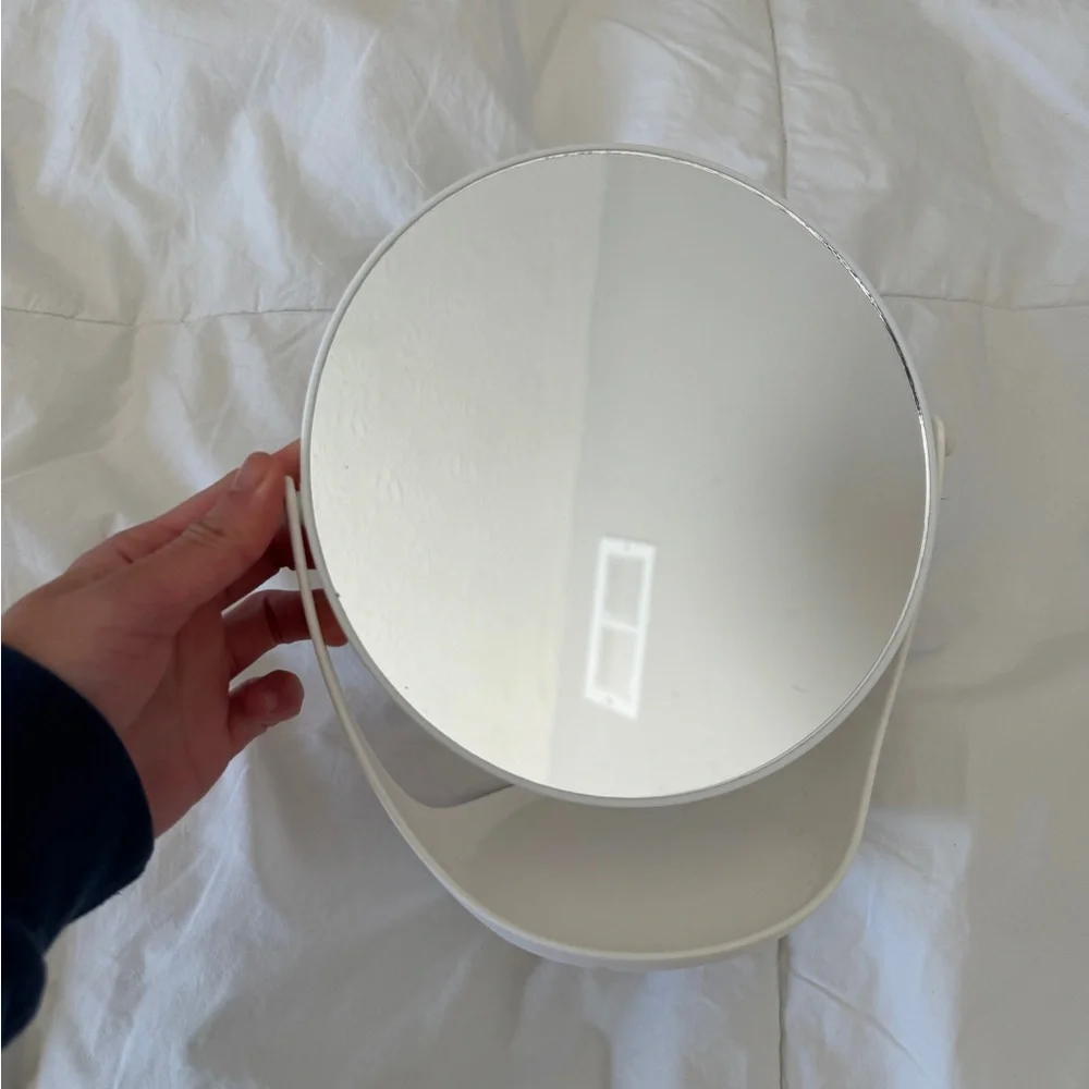 Room Essentials White Vanity Mirror - 360° Swivel Tabletop